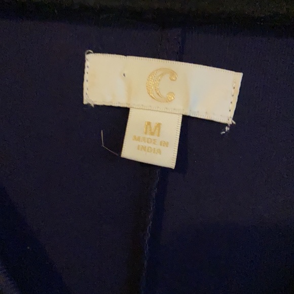 Navy Midi Dress perfect for work with sequence - Picture 2 of 3